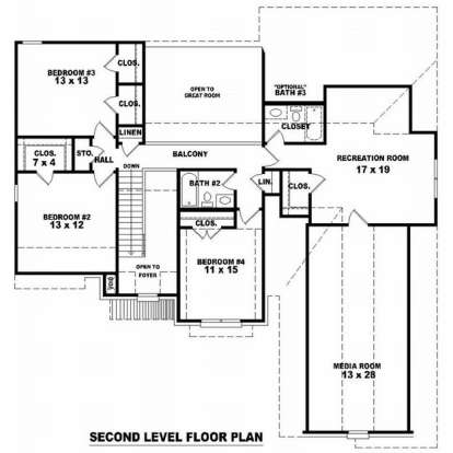 Floorplan 2 for House Plan #053-01033