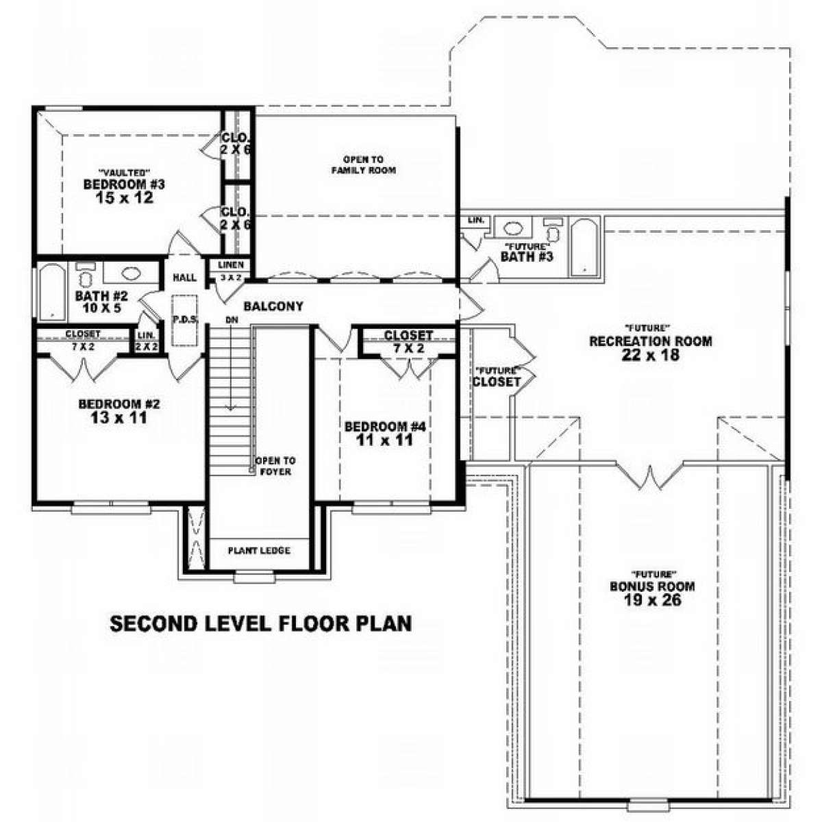 Floorplan 2 for House Plan #053-01036