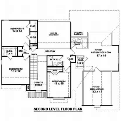 Floorplan 2 for House Plan #053-01038