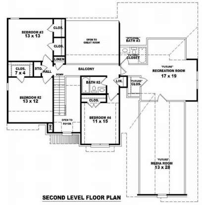 Floorplan 2 for House Plan #053-01039