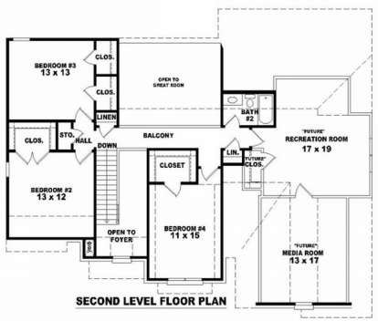 Floorplan 2 for House Plan #053-01042