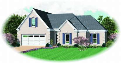 European House Plan #053-01043 Elevation Photo