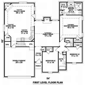 Floorplan 1 for House Plan #053-01043