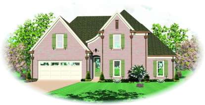 French Country House Plan #053-01045 Elevation Photo