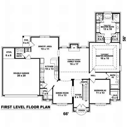 Floorplan 1 for House Plan #053-01058