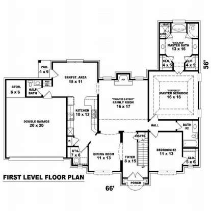 Floorplan 1 for House Plan #053-01059