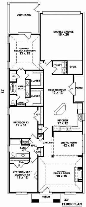 Floorplan 1 for House Plan #053-01066