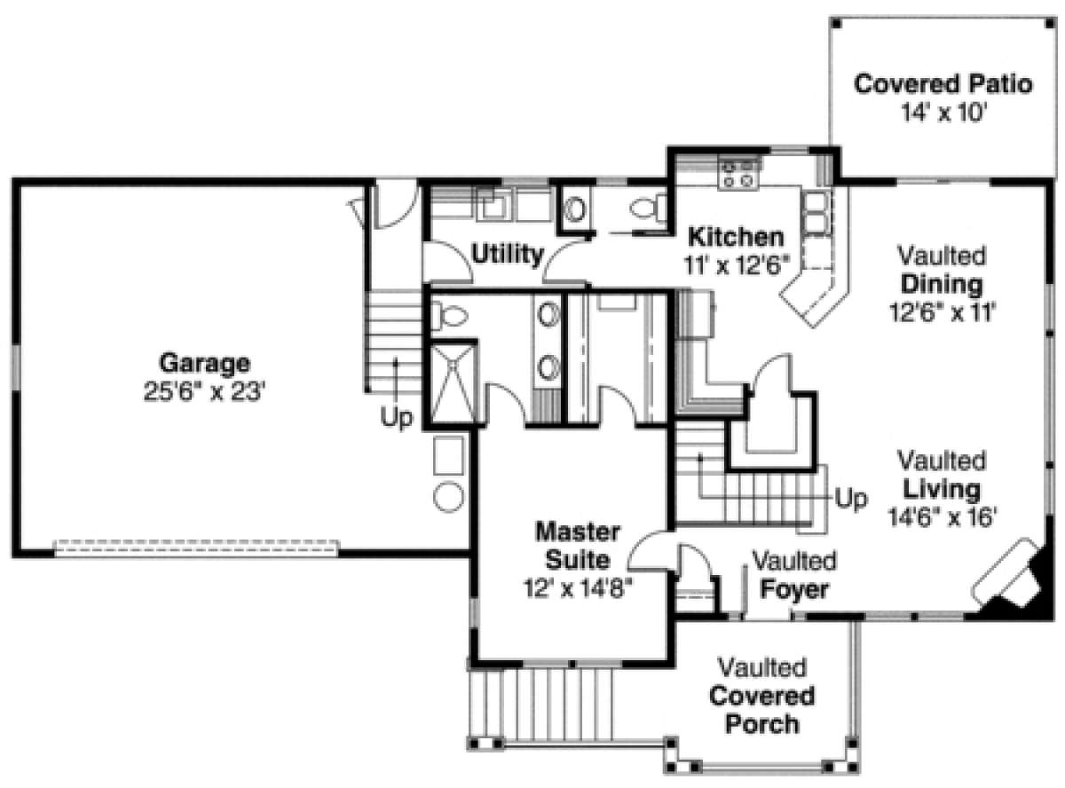 Floorplan 1 for House Plan #035-00204