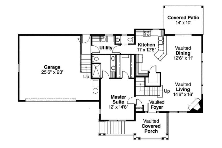 House Plan House Plan #855 Drawing 1