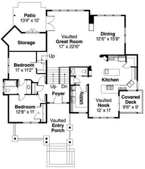 Floorplan 1 for House Plan #035-00205