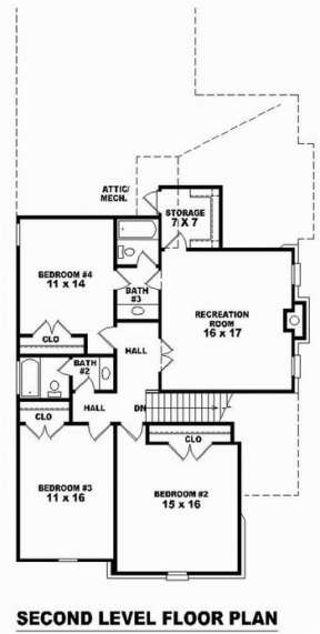 Floorplan 2 for House Plan #053-01084
