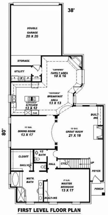 Floorplan 1 for House Plan #053-01085