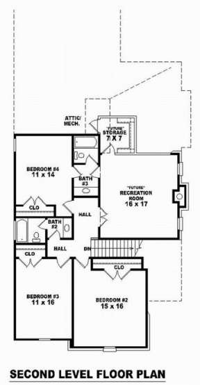 Floorplan 2 for House Plan #053-01087