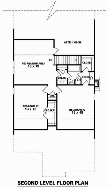Floorplan 2 for House Plan #053-01097