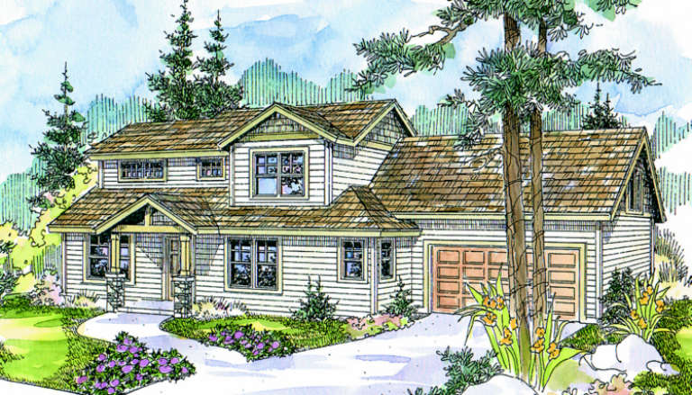 Craftsman House Plan #035-00207 Elevation Photo