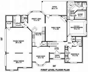 Floorplan 1 for House Plan #053-01103