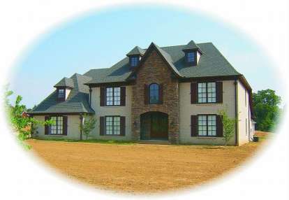 French Country House Plan #053-01105 Elevation Photo