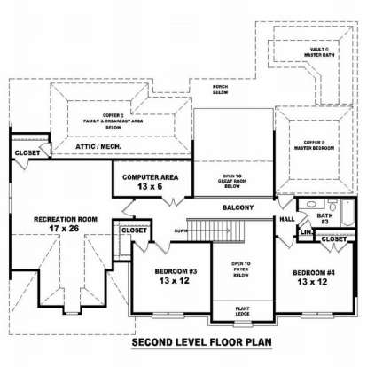 Floorplan 2 for House Plan #053-01105