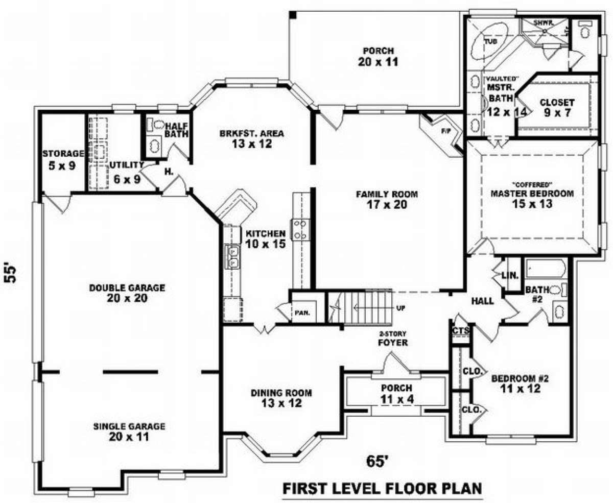 Floorplan 1 for House Plan #053-01109
