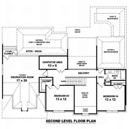 Floorplan 2 for House Plan #053-01111
