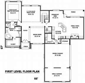 Floorplan 1 for House Plan #053-01114