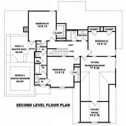 Floorplan 2 for House Plan #053-01116
