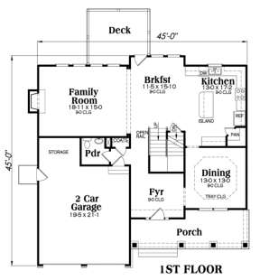 Main Floor for House Plan #009-00069