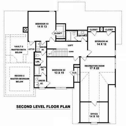 Floorplan 2 for House Plan #053-01124