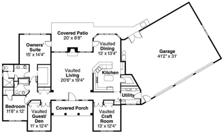 House Plan House Plan #861 Drawing 1