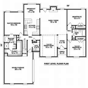 Floorplan 1 for House Plan #053-01133