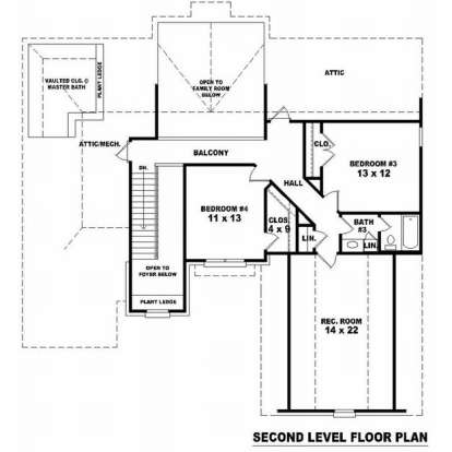 Floorplan 2 for House Plan #053-01144