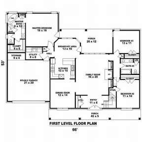 Floorplan 1 for House Plan #053-01145