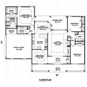 Floorplan 1 for House Plan #053-01148