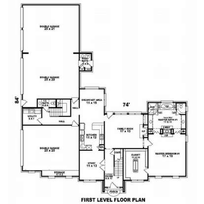 Floorplan 1 for House Plan #053-01151
