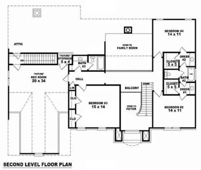 Floorplan 2 for House Plan #053-01153