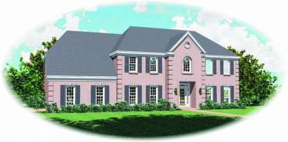 French Country House Plan #053-01154 Elevation Photo