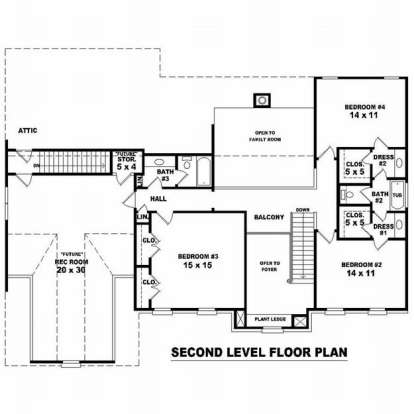 Floorplan 2 for House Plan #053-01155