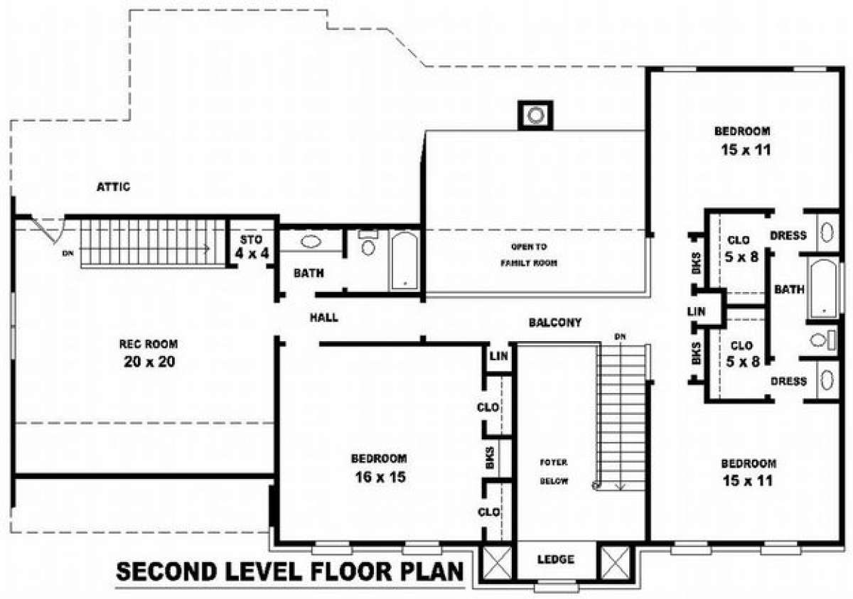 Floorplan 2 for House Plan #053-01156