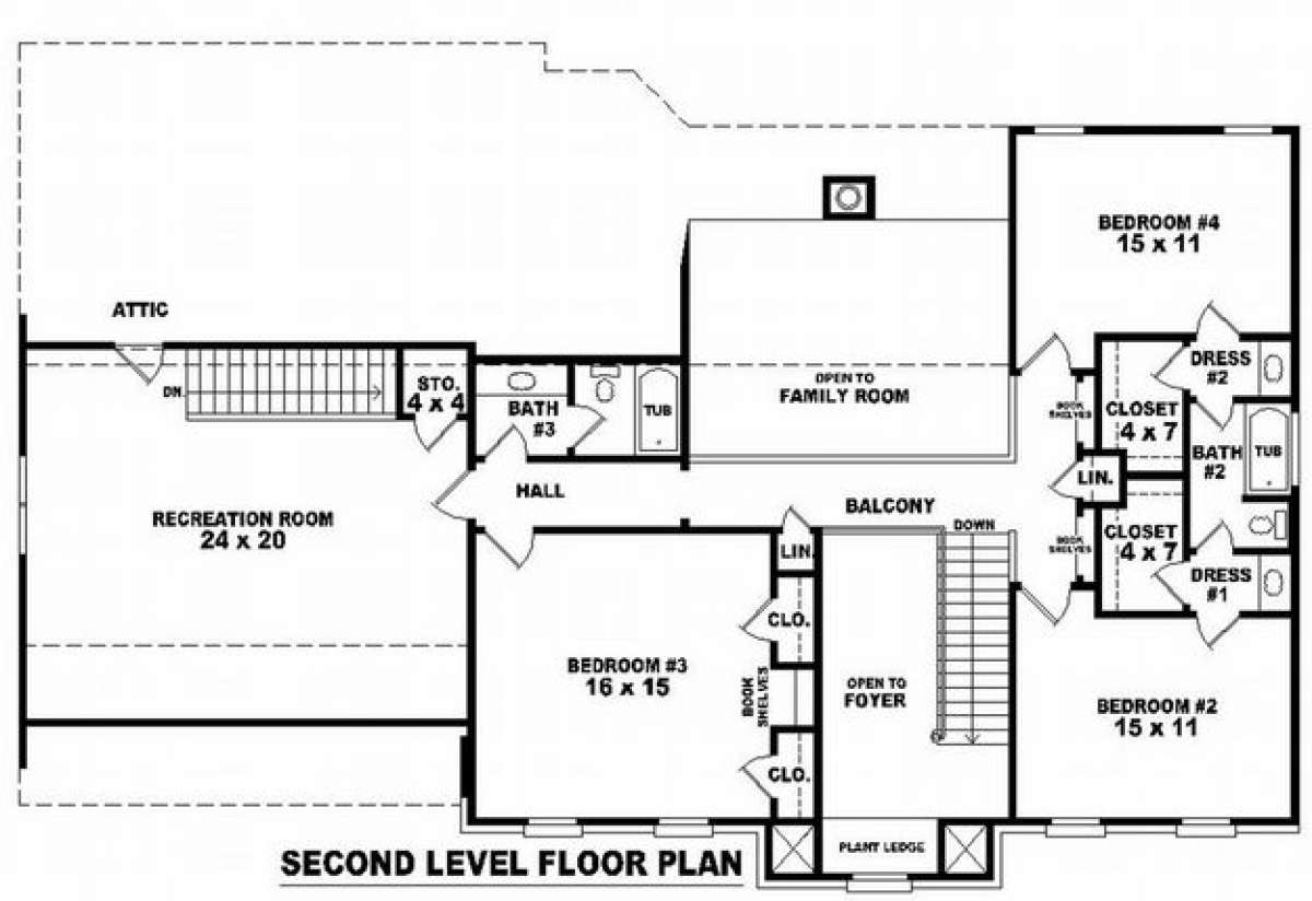 Floorplan 2 for House Plan #053-01157
