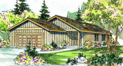 3 Bed, 2 Bath, 1237 Square Foot House Plan - #035-00213