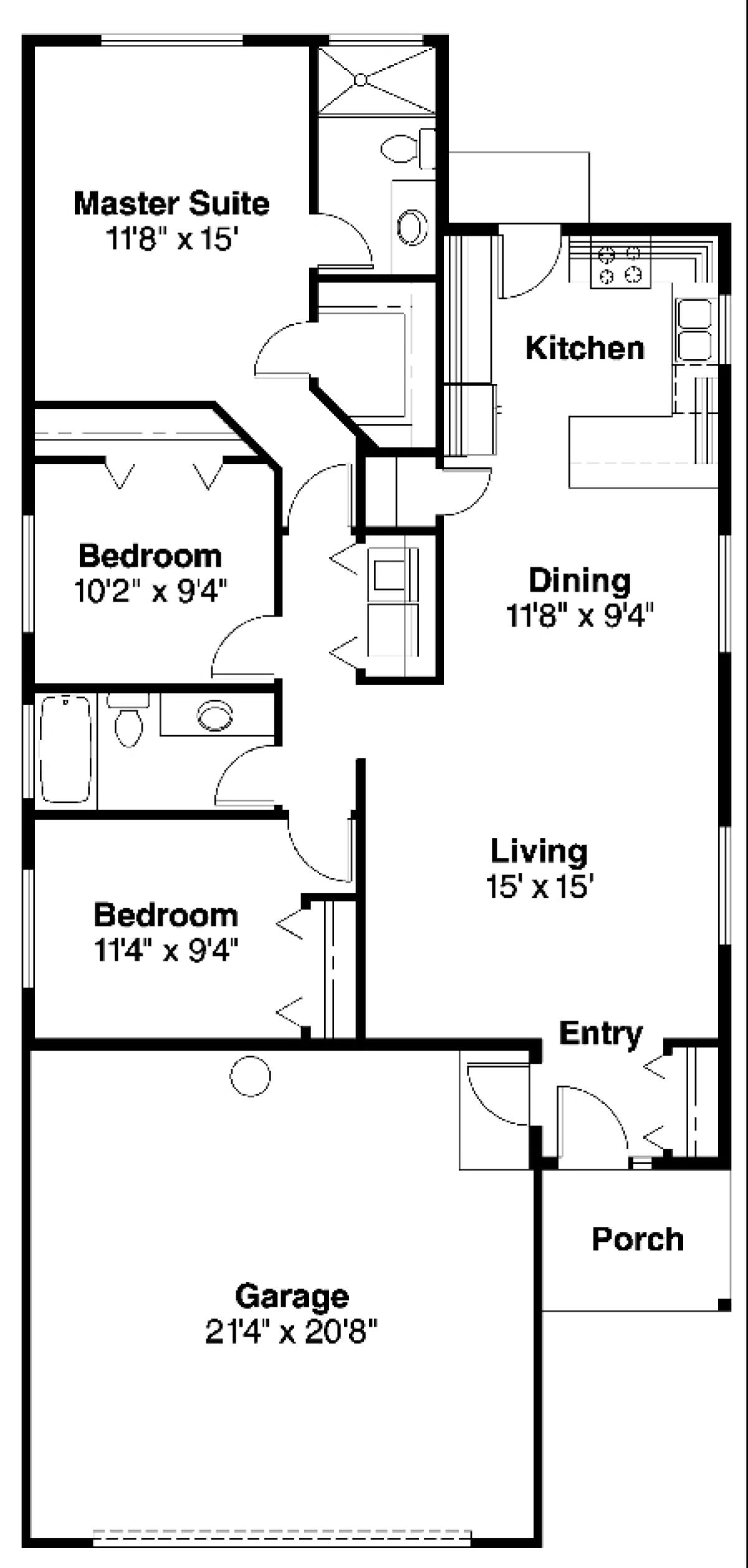Main Floor for House Plan #035-00213