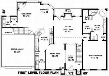 Floorplan 1 for House Plan #053-01160