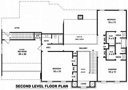 Floorplan 2 for House Plan #053-01160