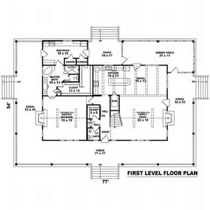 Floorplan 1 for House Plan #053-01165