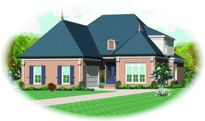 4 Bed, 3 Bath, 3079 Square Foot House Plan - #053-01168
