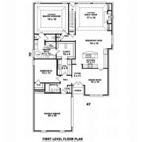 Floorplan 1 for House Plan #053-01168