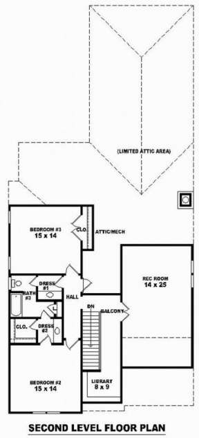 Floorplan 2 for House Plan #053-01169
