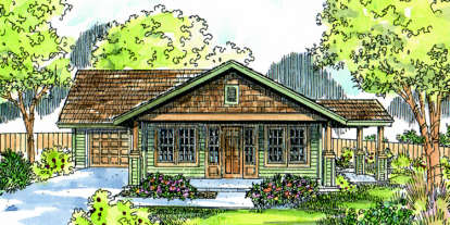 2 Bed, 2 Bath, 1321 Square Foot House Plan - #035-00214
