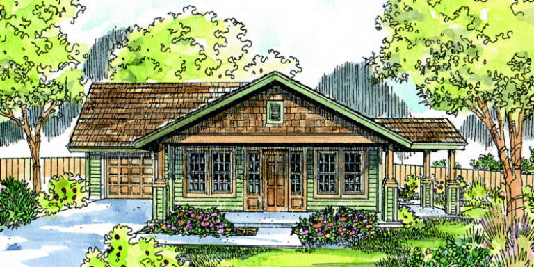Ranch House Plan #035-00214 Elevation Photo