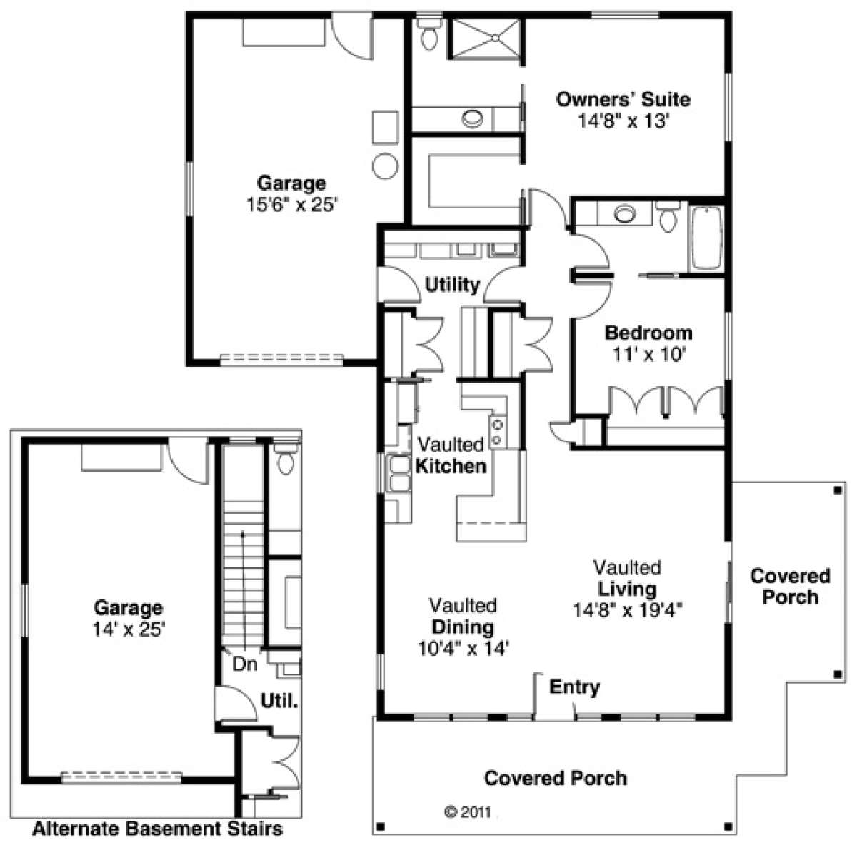 Floorplan 1 for House Plan #035-00214